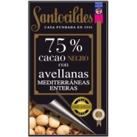 Chocolate de 75% de Cacao con Avellana Artesano Santocildes